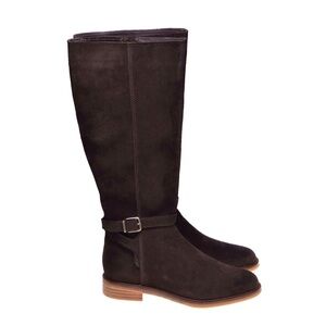 CLARKS Clarkdale Clad Tall Brown Suede Boots Size 7.5